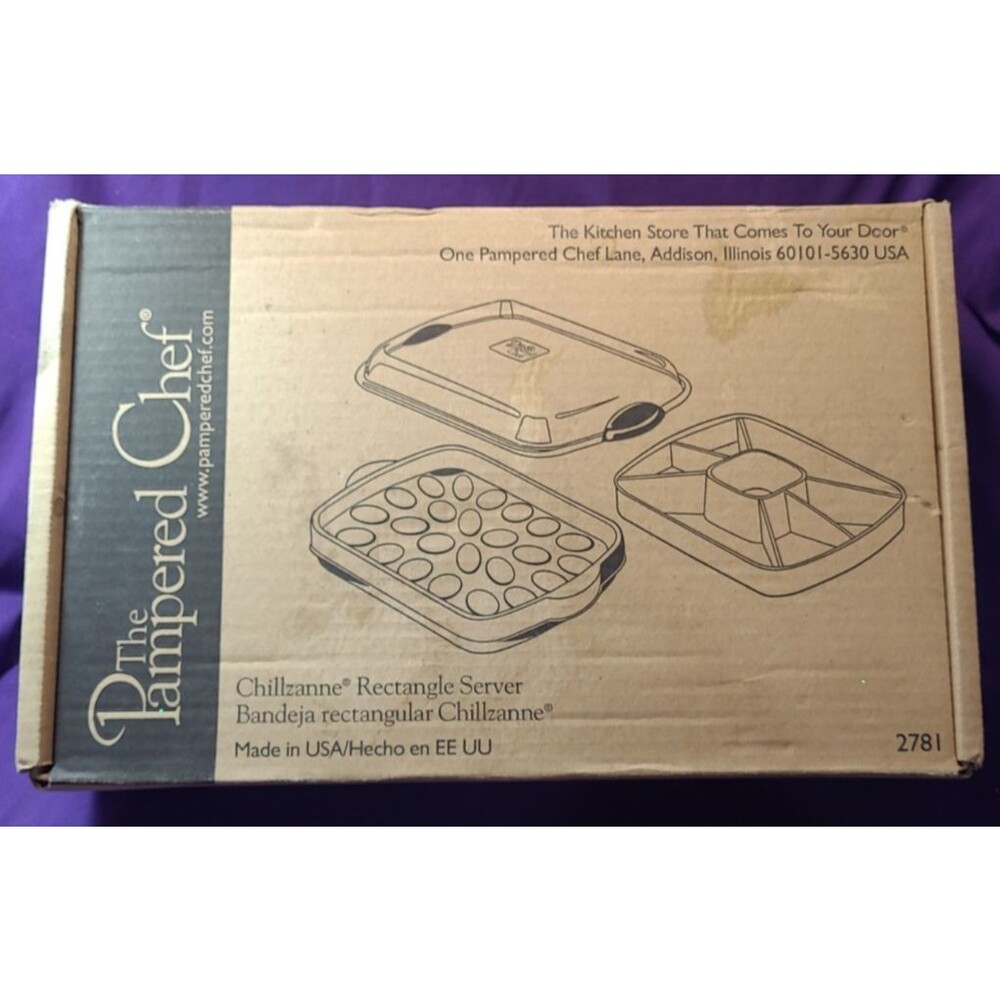 Pampered Chef Chillzanne Rectangle Serving Tray - 2781